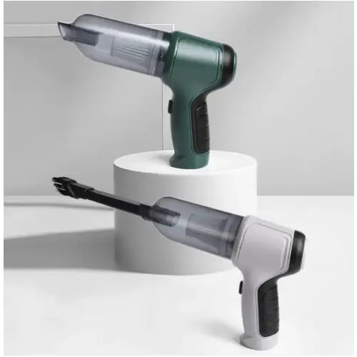 Kabelloser Mini-Handstaubsauger 120W | 12.000 Pa Saugleistung, leise | 3-in-1 Zubehör für Auto, Zuhause & PC | USB-Ladung
