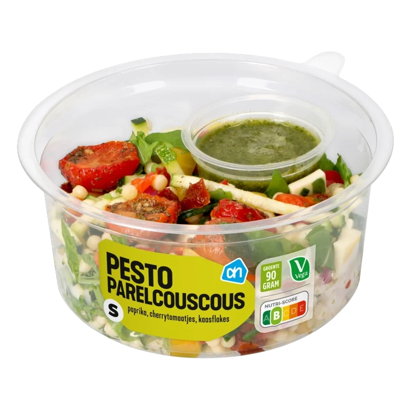 Kleine salade parelcouscous pesto