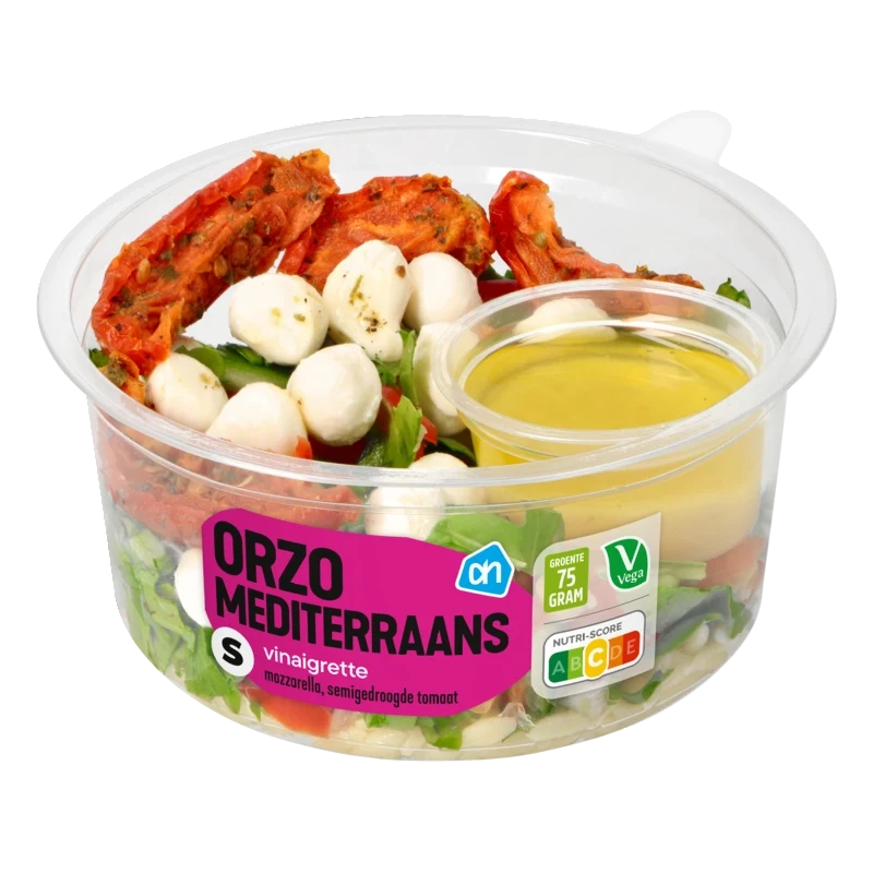 Kleine salade orzo Mediterraans