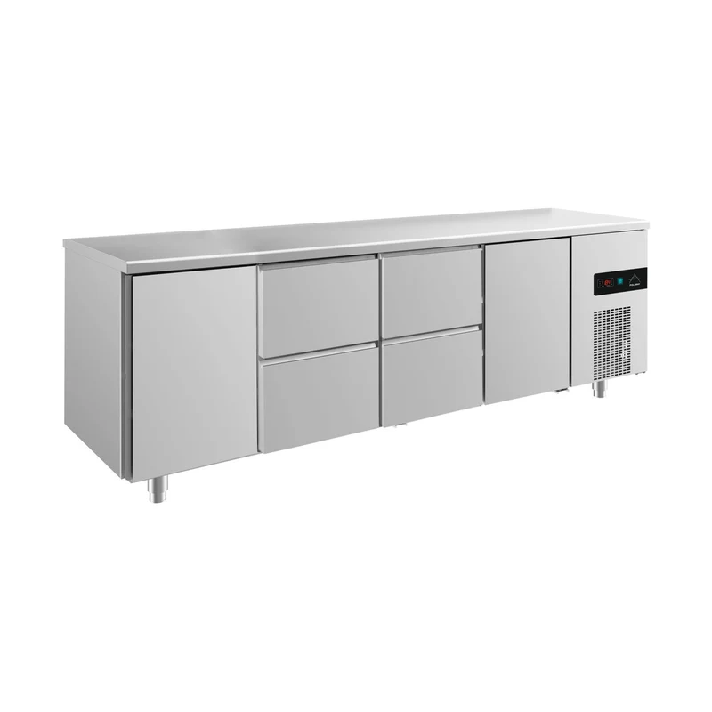 Kühltisch -2 bis +8°C 2330x700x850mm mit 2x Türen und 2x zwei Schubladen – Art.-Nr. KT4TZZT