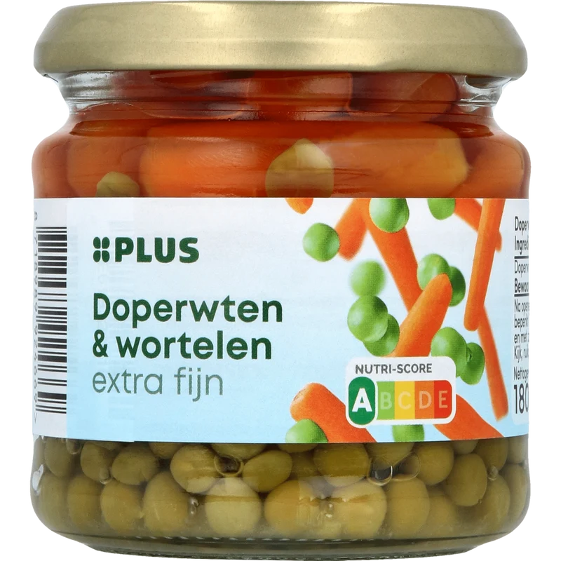 Doperwten en wortelen extra fijn
