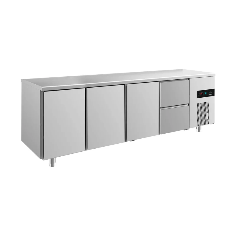 Kühltisch -2 bis +8°C 2330x700x850mm mit 3x Türen und 1x zwei Schubladen – Art.-Nr. KT4TTTZ