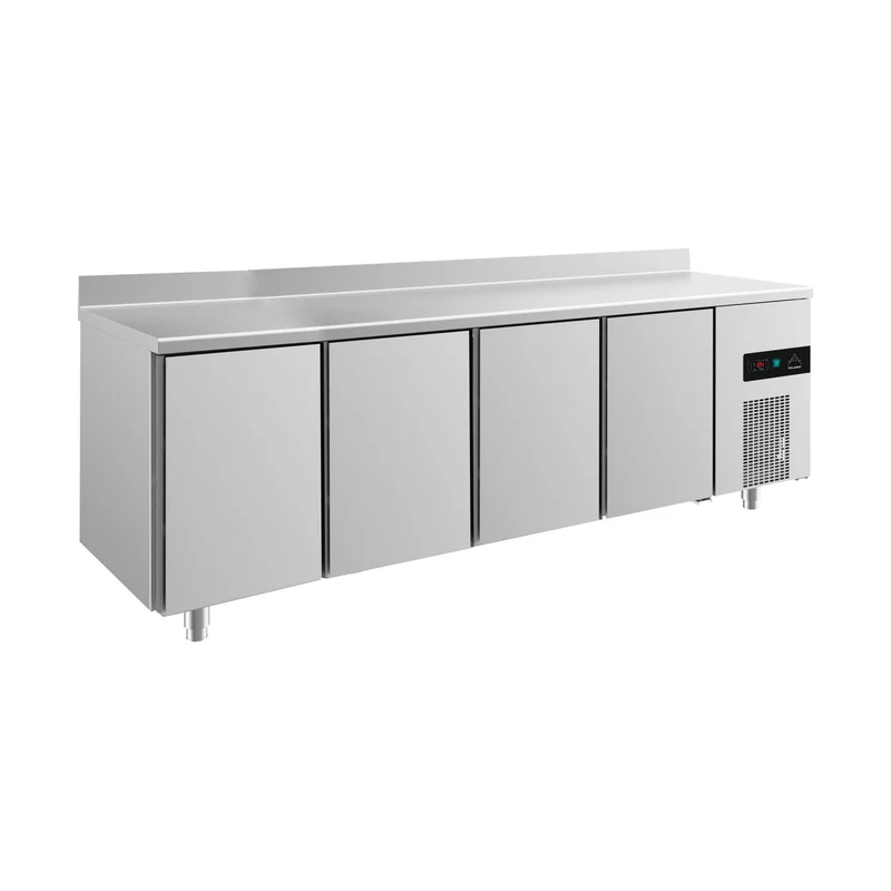 Kühltisch -2 bis +8°C 2330x700x850mm mit 4 Türen u. Aufkantung