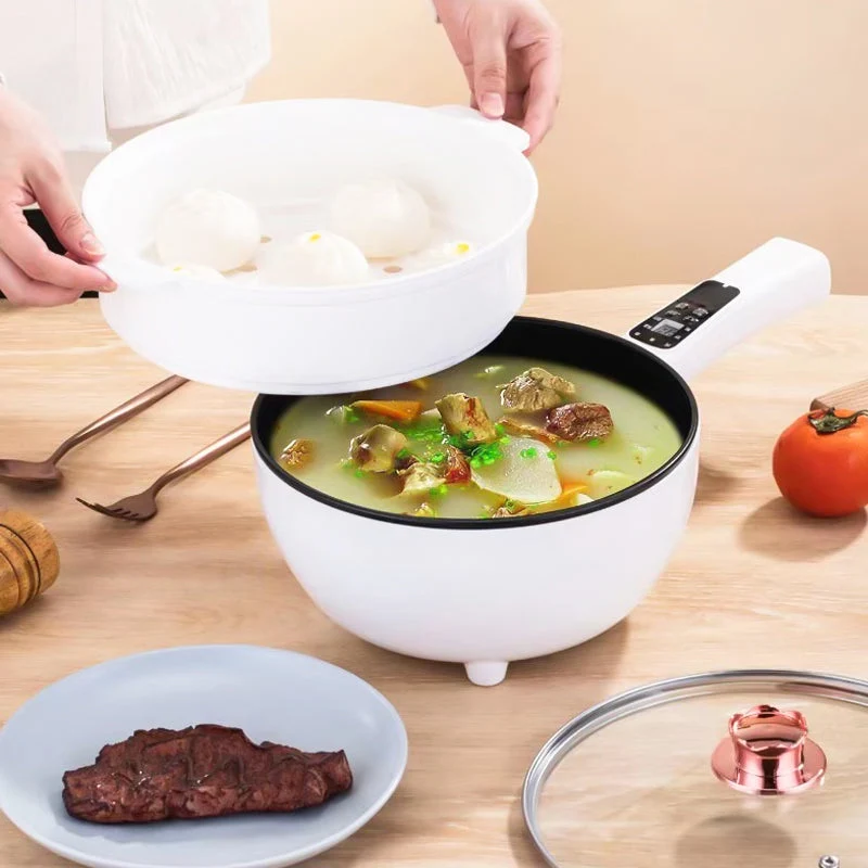 Elektrischer Multikocher 3–4 L | Braten, Schmoren, Dämpfen & Kochen | Antihaft, Timer 1–12 h | Kompakt mit Warmhalten