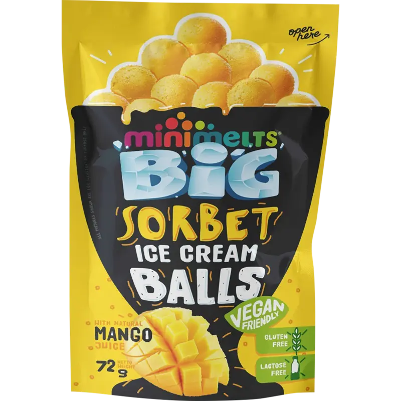 Mini Melts Ice cream sorbet balls mango