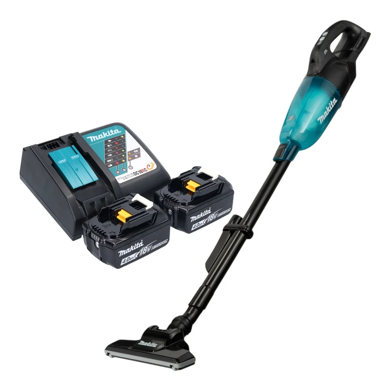 Makita DCL 284 FRM2B Akku Staubsauger 18 V 0,73 l Schwarz Brushless + 2x Akku 4,0 Ah + Ladegerät