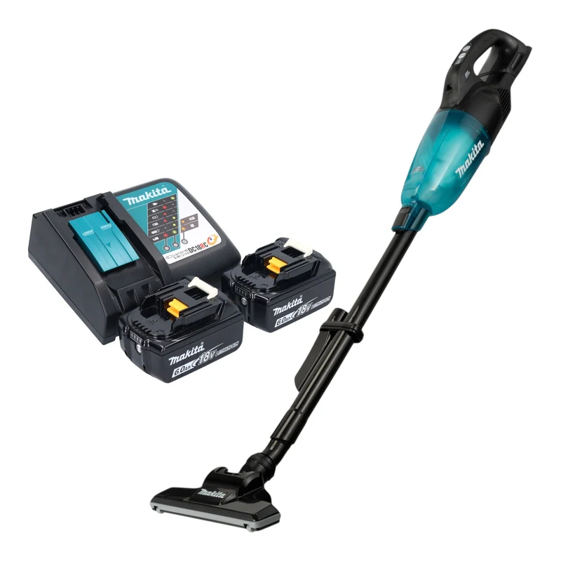 Makita DCL 284 FRG2B Akku Staubsauger 18 V 0,73 l Schwarz Brushless + 2x Akku 6,0 Ah + Ladegerät