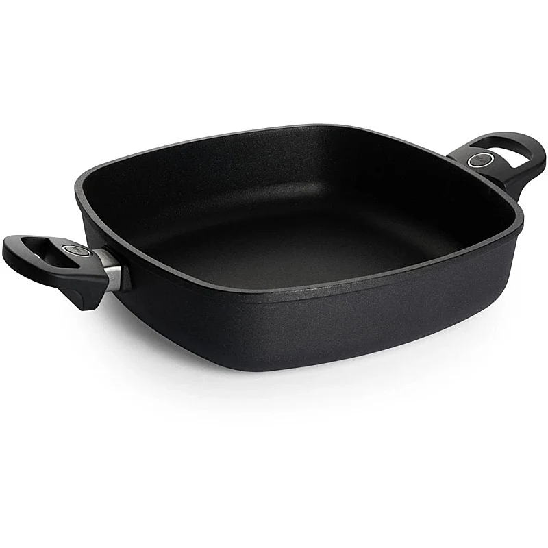 WOLL Nowo Guss-Servierpfanne, viereckig 28 x 28 cm; 7 cm hoch; 2 Seitengriffe 628-2N