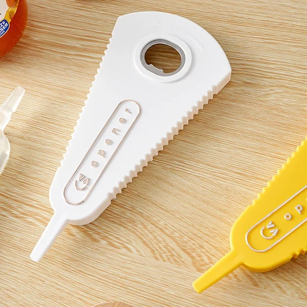 Multifunktionaler 6-in-1 Dosen- & Flaschenöffner mit Anti-Rutsch-Griff | Für Gläser, Flaschen & Verpackungen | 19×9 cm Küchenhelfer