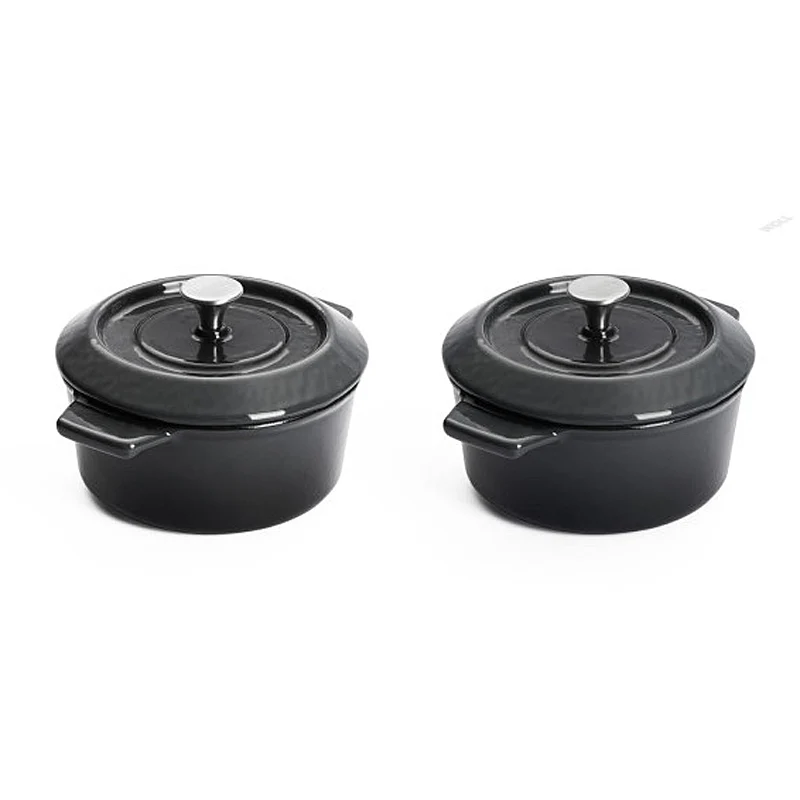 WOLL Guss-Mini-Kasserolle 2-teilig mit Deckel Carbon Grey