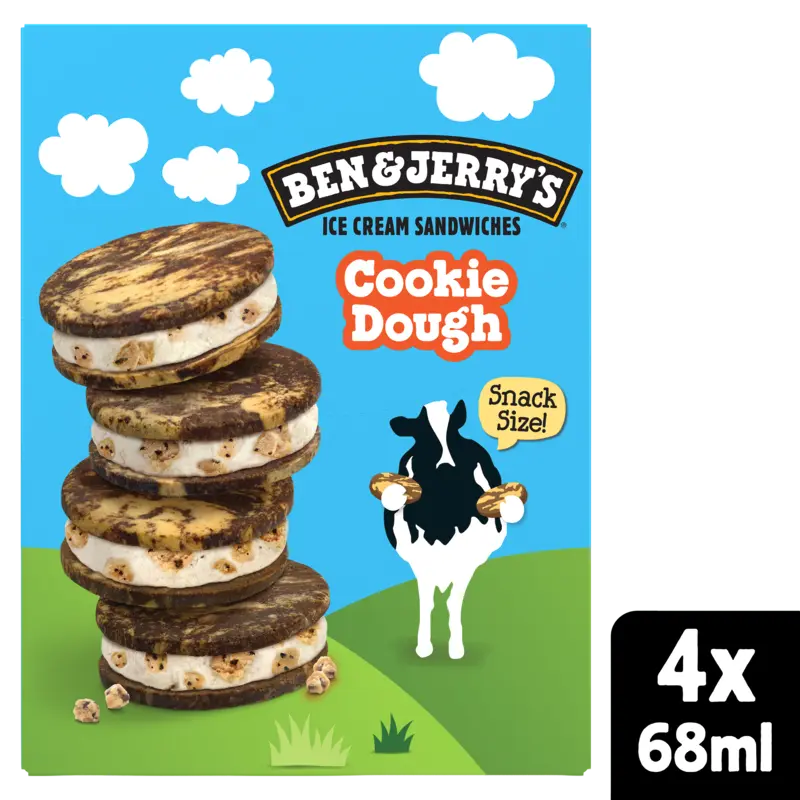 Ben & Jerry's Cookie dough sandwich