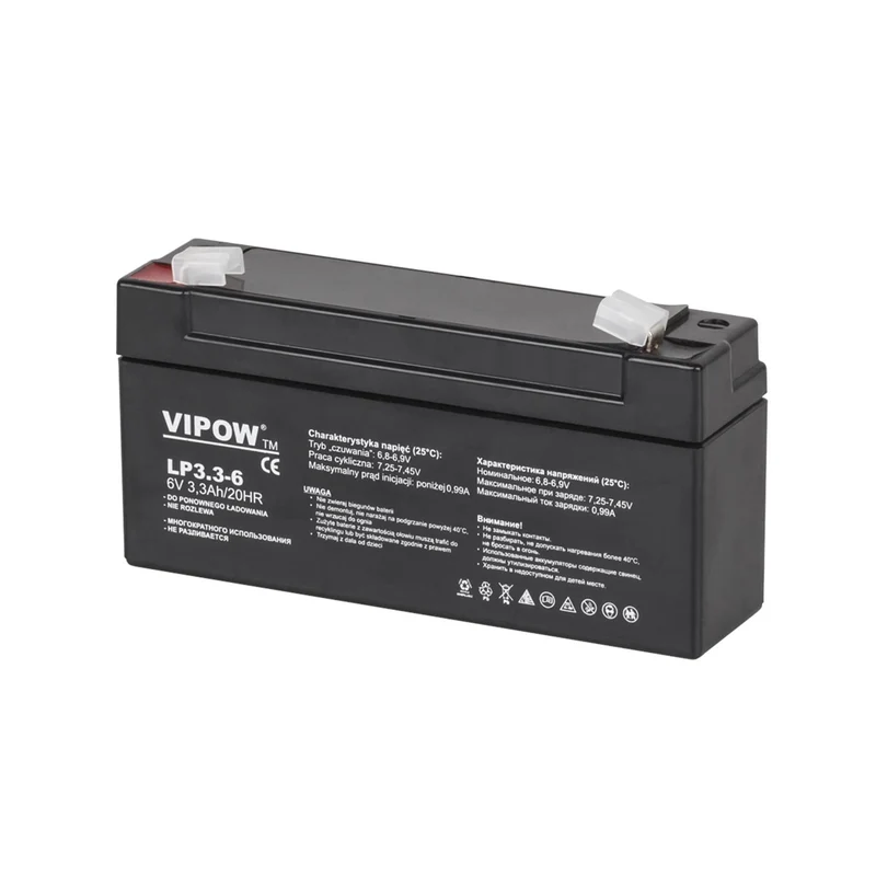 Vipow Gel-Batterie, wartungsfrei, lange Lebensdauer, 6V 3.3Ah, BAT0205