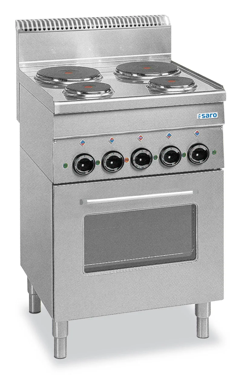 Saro Elektroherd mit Elektrobackofen, 4 Platten 600 Line Standmodell E4F6