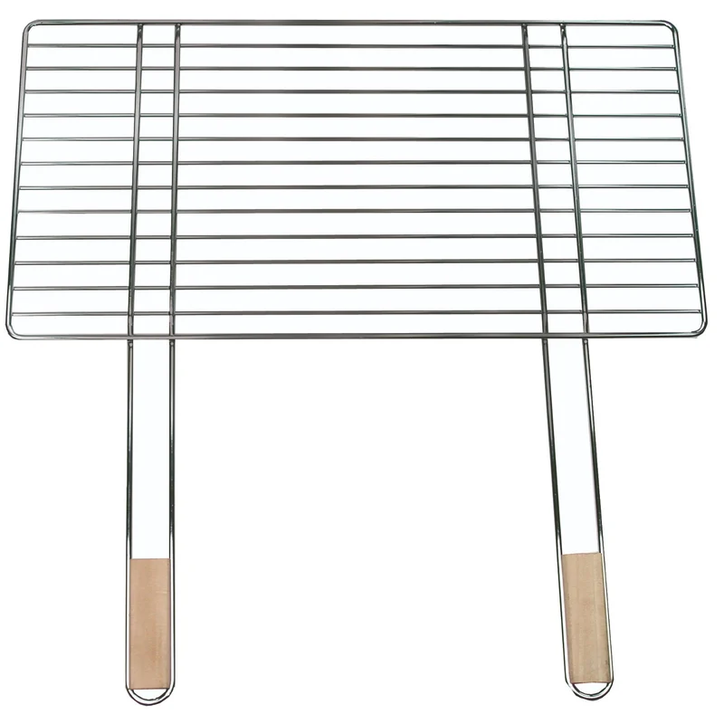 Master Grill & Party Grill, Stahl verchromt, Holzgriffe, 58x30cm, MG253