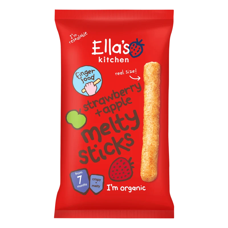 Ella's Kitchen Maize sticks aardbei + appel 7m+
