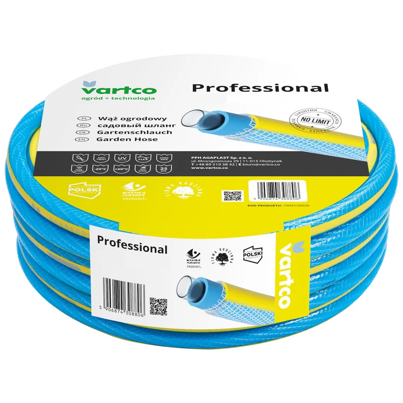 4-lagiger Wasserschlauch Anti Twist Gartenschlauch Schlauch Gartenbewässerung Flexibel Flexischlauch Trikotgeflecht UV-beständig 25 Bar 3/4" 50m