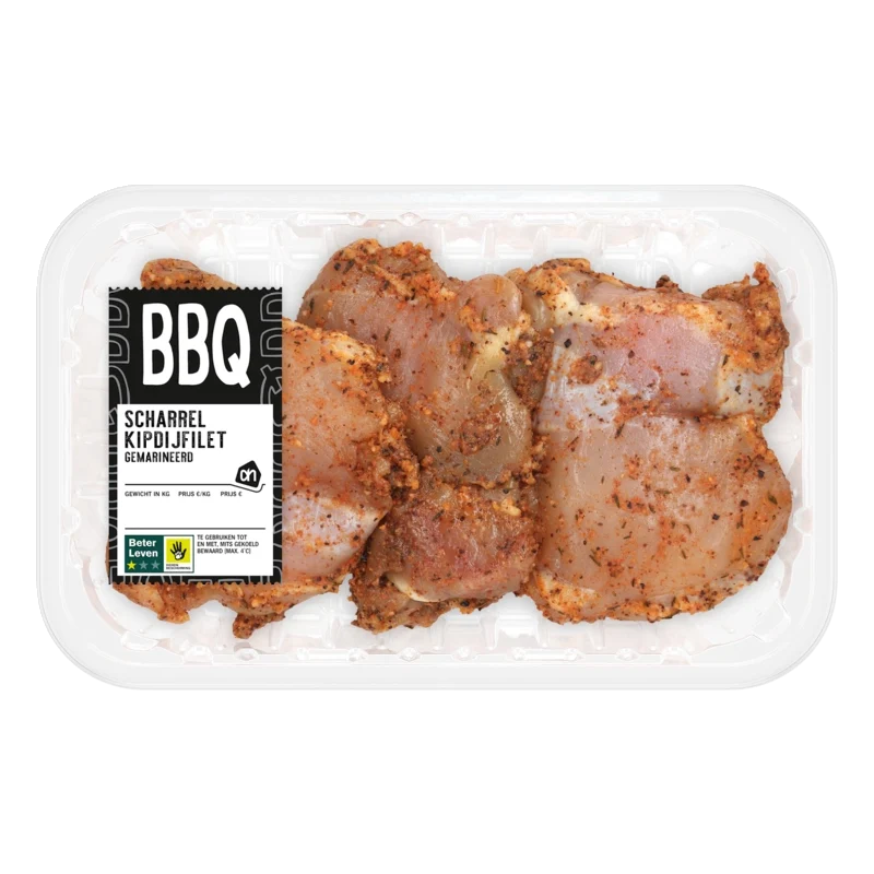 BBQ scharrel kipdijfilet gemarineerd
