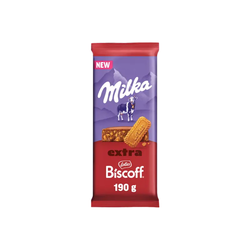 Milka Chocoladereep extra lotus biscoff