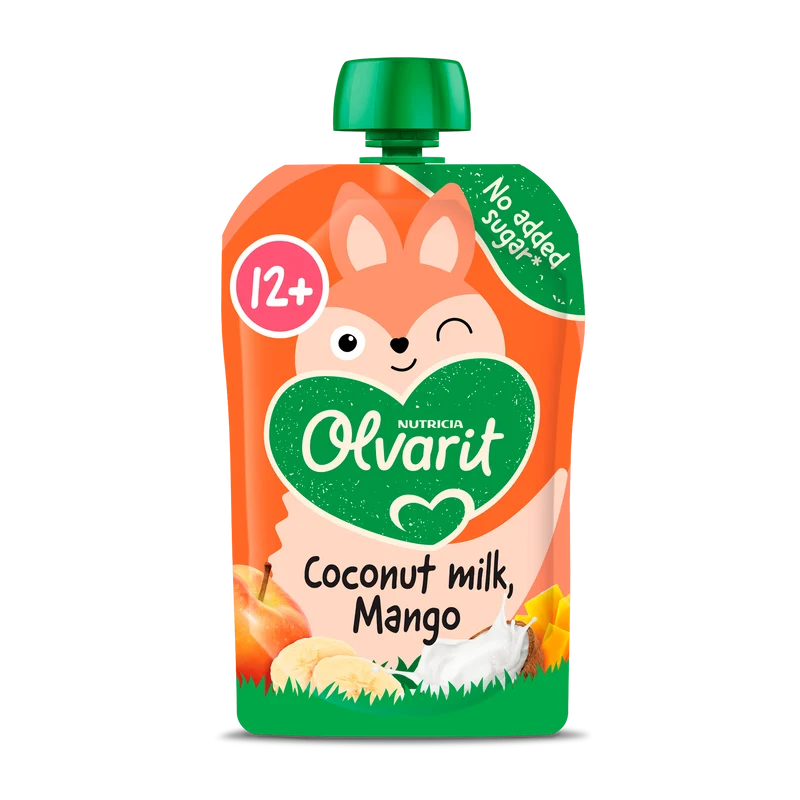 Olvarit 12+mnd Knijpfruit Kokosmelk Mango