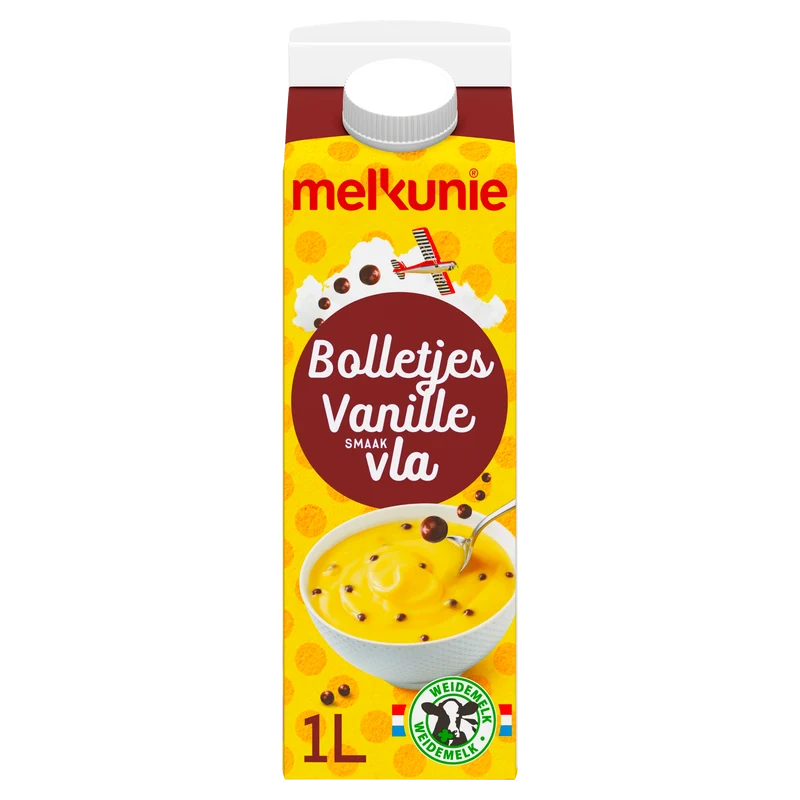 Melkunie Bolletjesvla vanillesmaak met crunch
