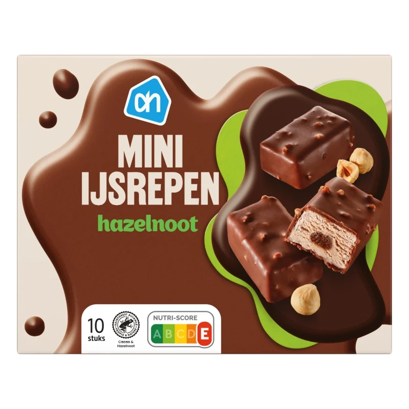Mini hazelnoot ijsrepen