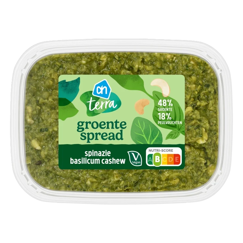 Terra Groentespread spinazie basilicum cashew