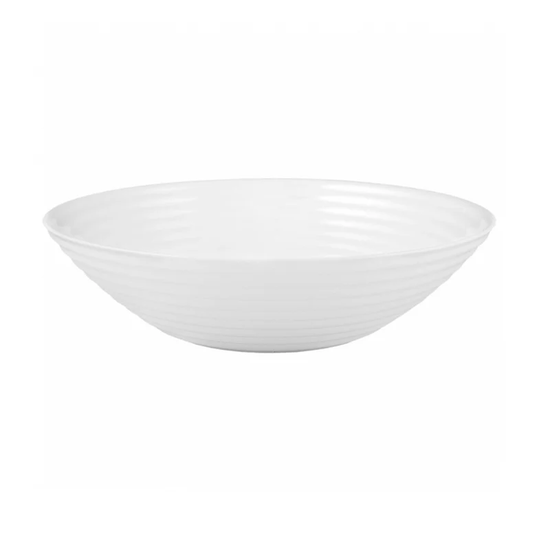 Luminarc 06455 20cm runde Salatschüssel weiß aus weißem gehärtetem Glas