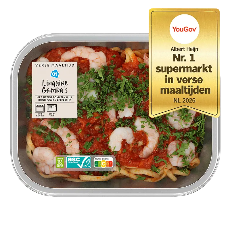 Verse maaltijd linguini gamba's