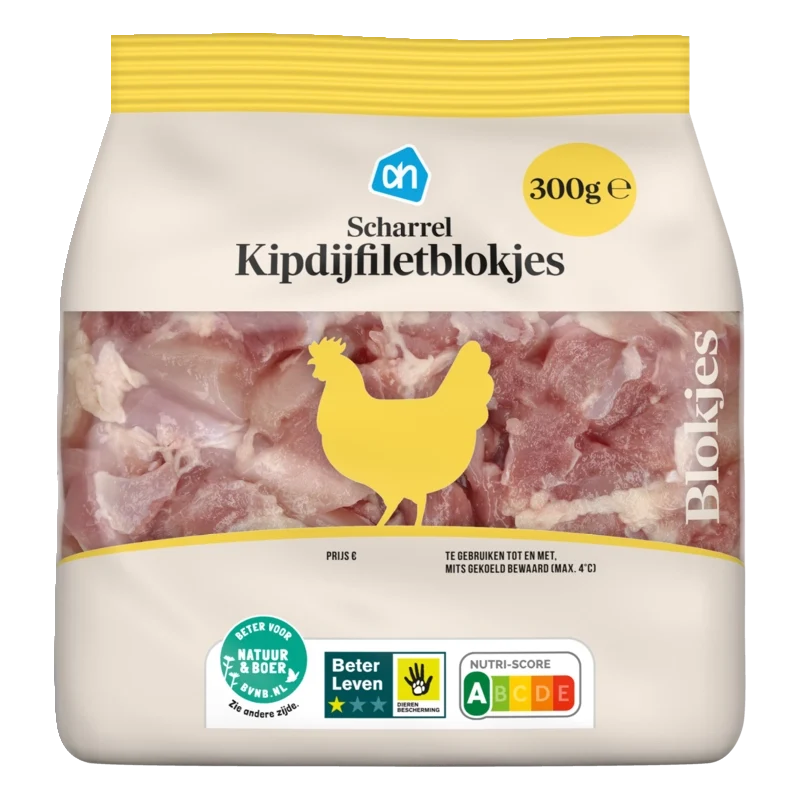 Scharrel kipdijfiletblokjes