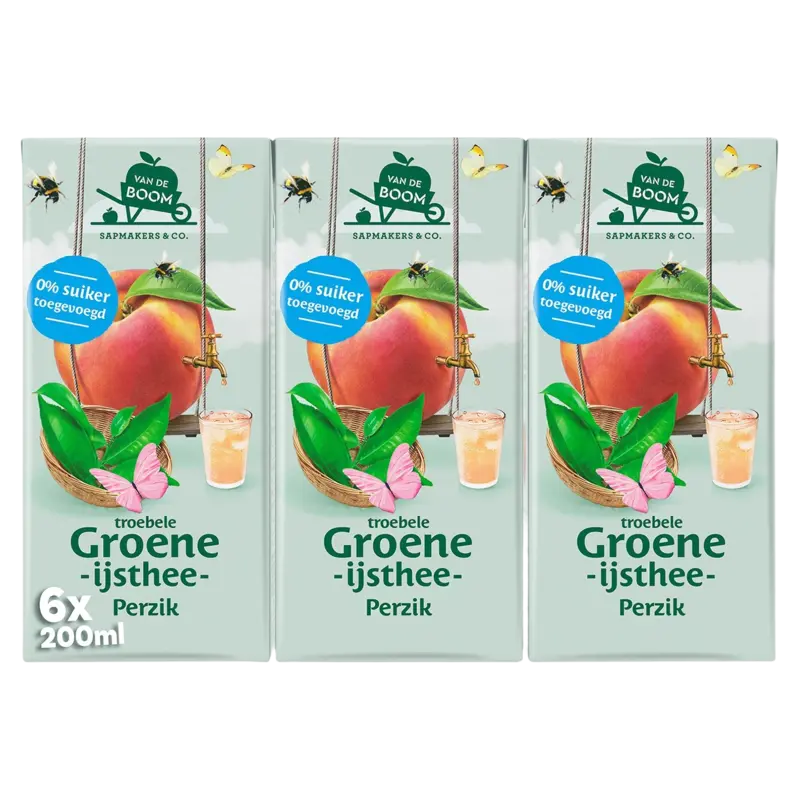 Van de Boom Troebele groene ijsthee perzik