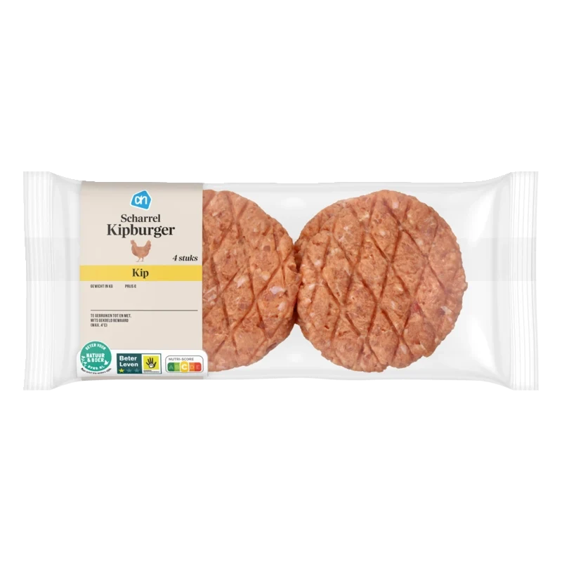 Scharrel kipburger 4 stuks
