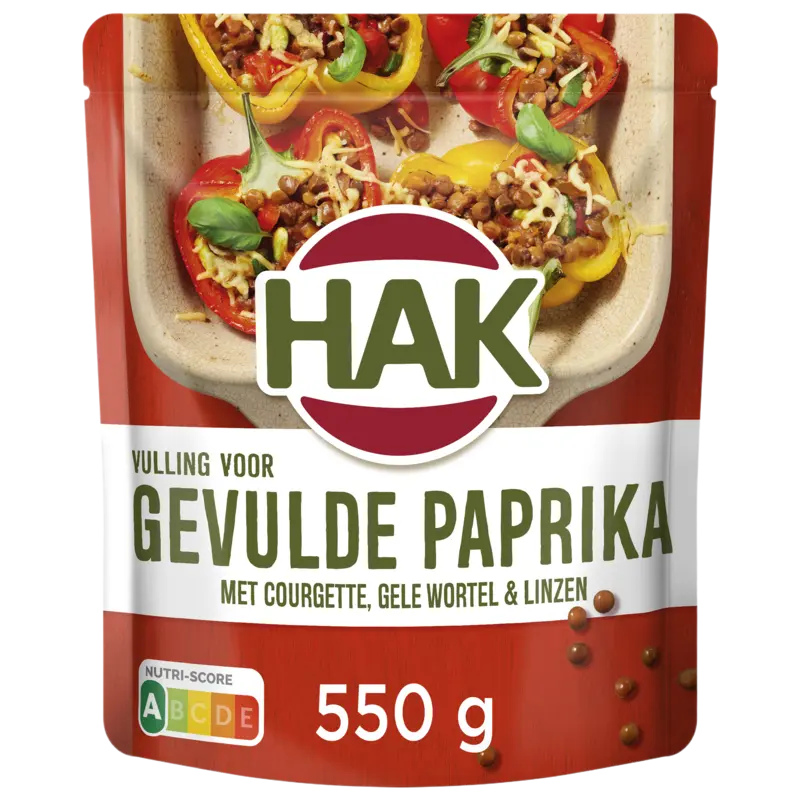 Hak Uit de oven gevulde paprika
