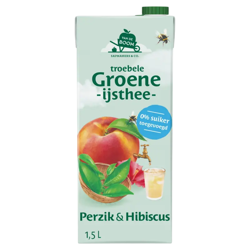 Van de Boom Troebele groene ijsthee perzik hibiscus