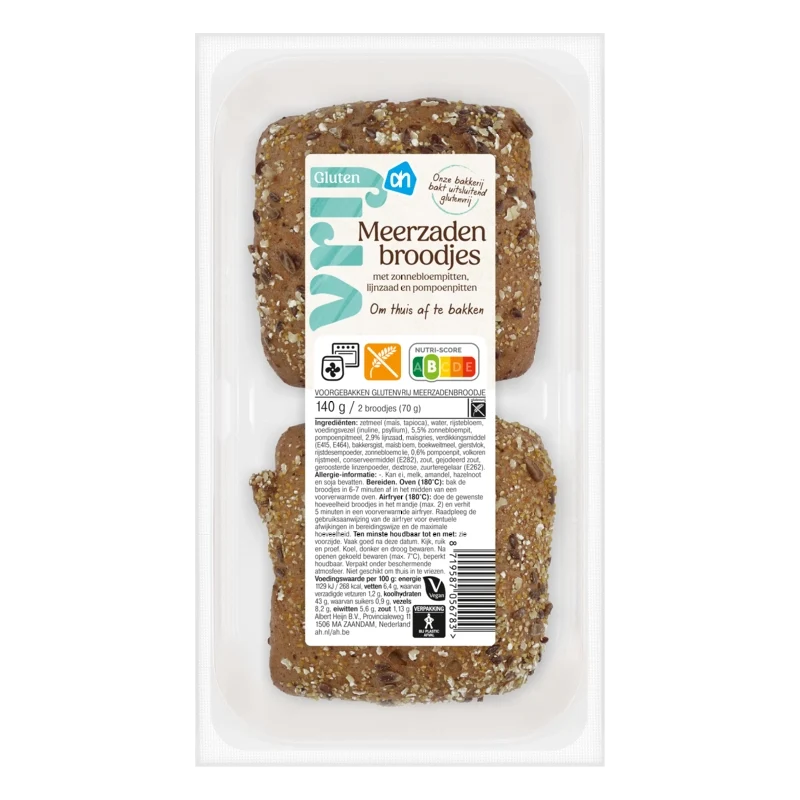 Glutenvrij Meerzaden broodjes
