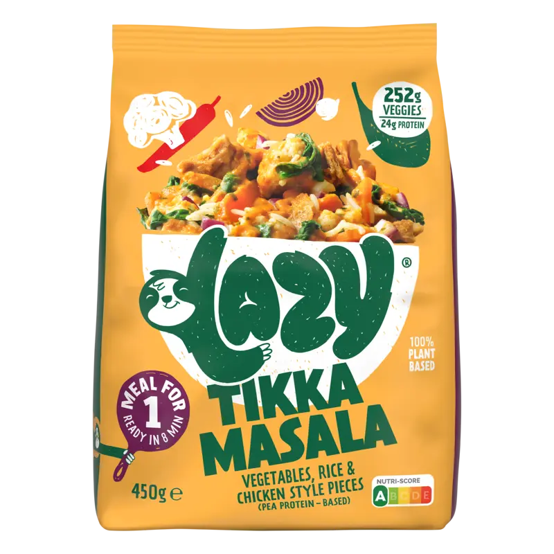 Lazy Vegan Tikka masala maaltijd