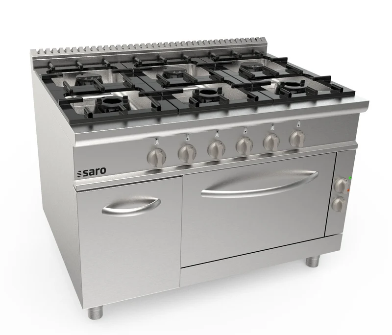 Saro Gasherd + Elektroofen 6 Brenner Modell LQ / CUG6NE