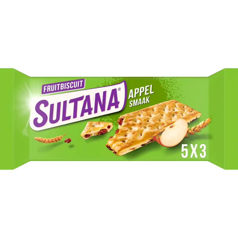 Sultana Fruitbiscuit appel smaak