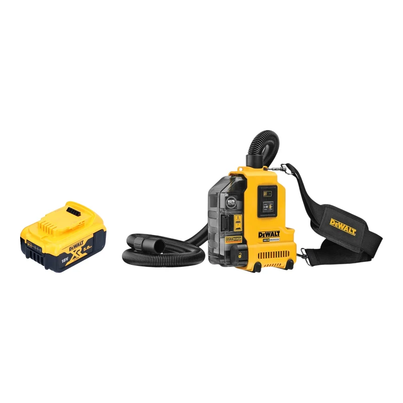 DeWalt DWH 161 N Akku Universalabsaugung 18 V 0,21 l Brushless + 1x Akku 5,0 Ah - ohne Ladegerät