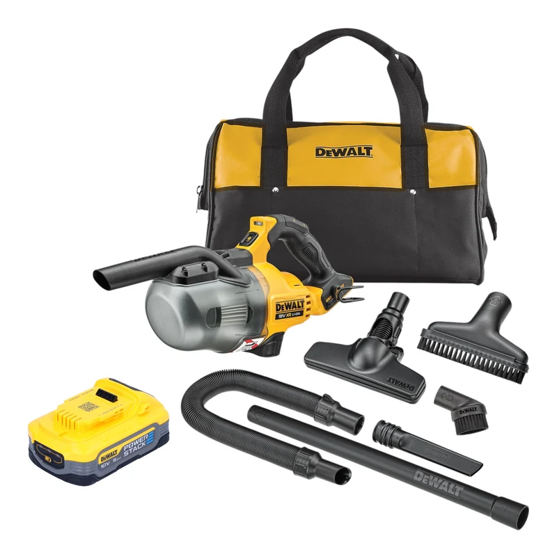 DeWalt DCV 501 LN Akku Stabsauger 18 V 0,7 l Staubklasse L + 1x Powerstack Akku 5,0 Ah - ohne Ladegerät