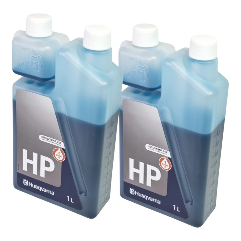 Husqvarna 2x HP Zweitakt Öl 1 Liter ( 2x 587808511 ) - 2 Stroke Oil - Verschleißverringerrung durch spezielle Additive