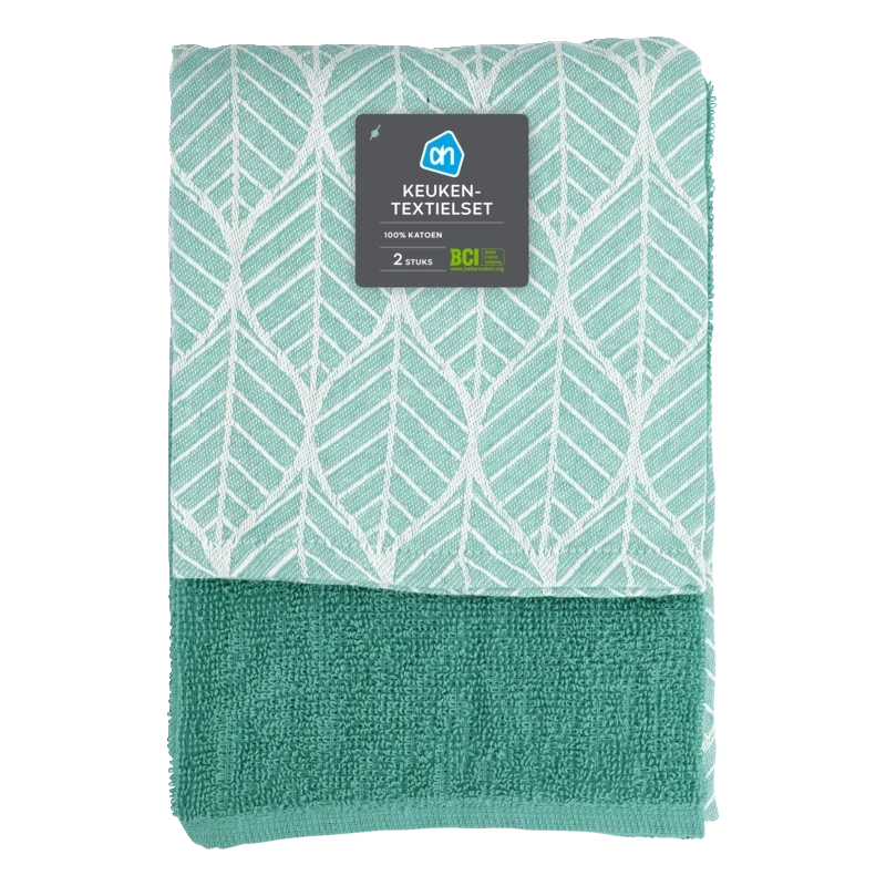 Keuken- en theedoek mint set van 2
