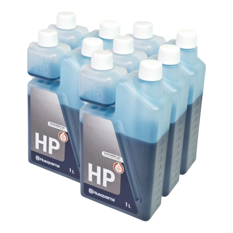 Husqvarna 5x HP Zweitakt Öl 1 Liter ( 5x 587808511 ) - 2 Stroke Oil - Verschleißverringerrung durch spezielle Additive