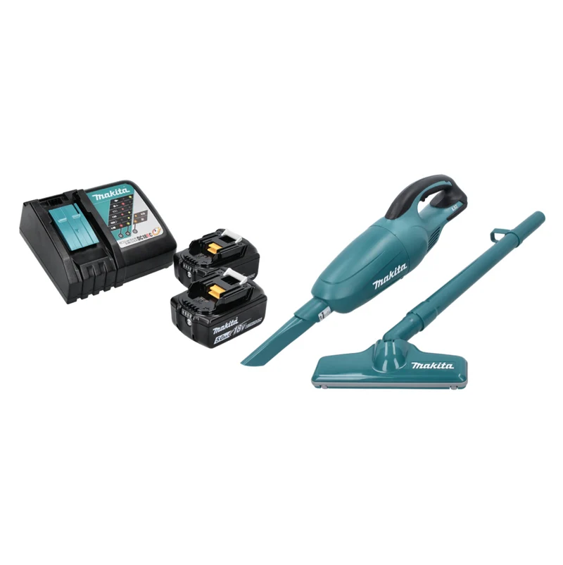 Makita DCL 180 RT Akku Staubsauger 18 V Grün + 2x Akku 5,0 Ah + Ladegerät