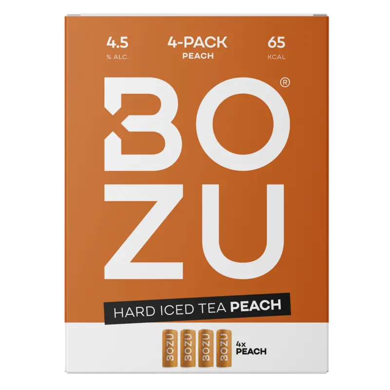 Bozu Hard iced tea peach 4-pack