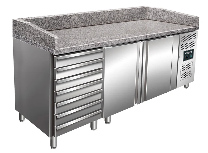Saro Pizzatisch, 2 Türen + 7 Schubladen, Modell MARGA PZ 2610 TN