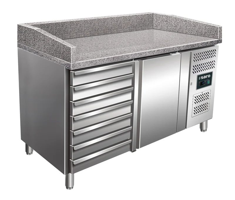 Saro Pizzatisch, 1 Tür + 7 Schubladen, Modell MARGA PZ 1610 TN