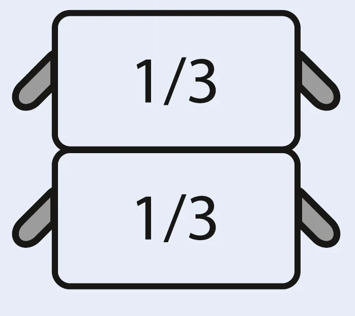 Saro E7/CPCEXE Nudelkorb-Set: 2 x 1/3 GN