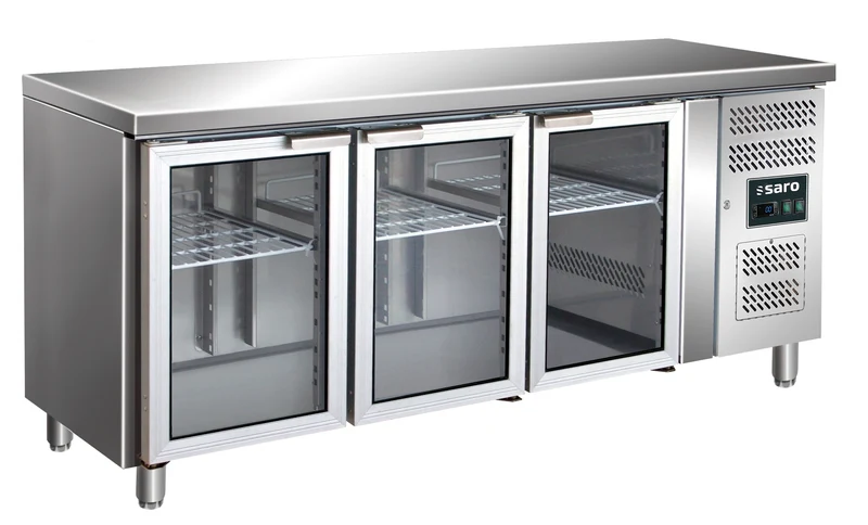 Saro Kühltisch mit 3 Glastüren, Modell GN 3100 TNG