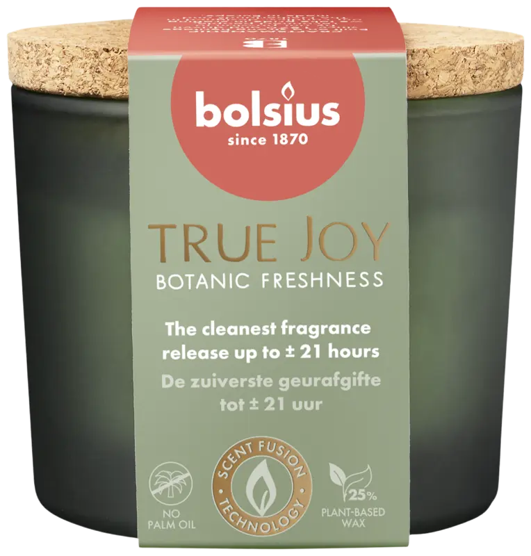 Bolsius True joy geurglas kurk botanic freshness