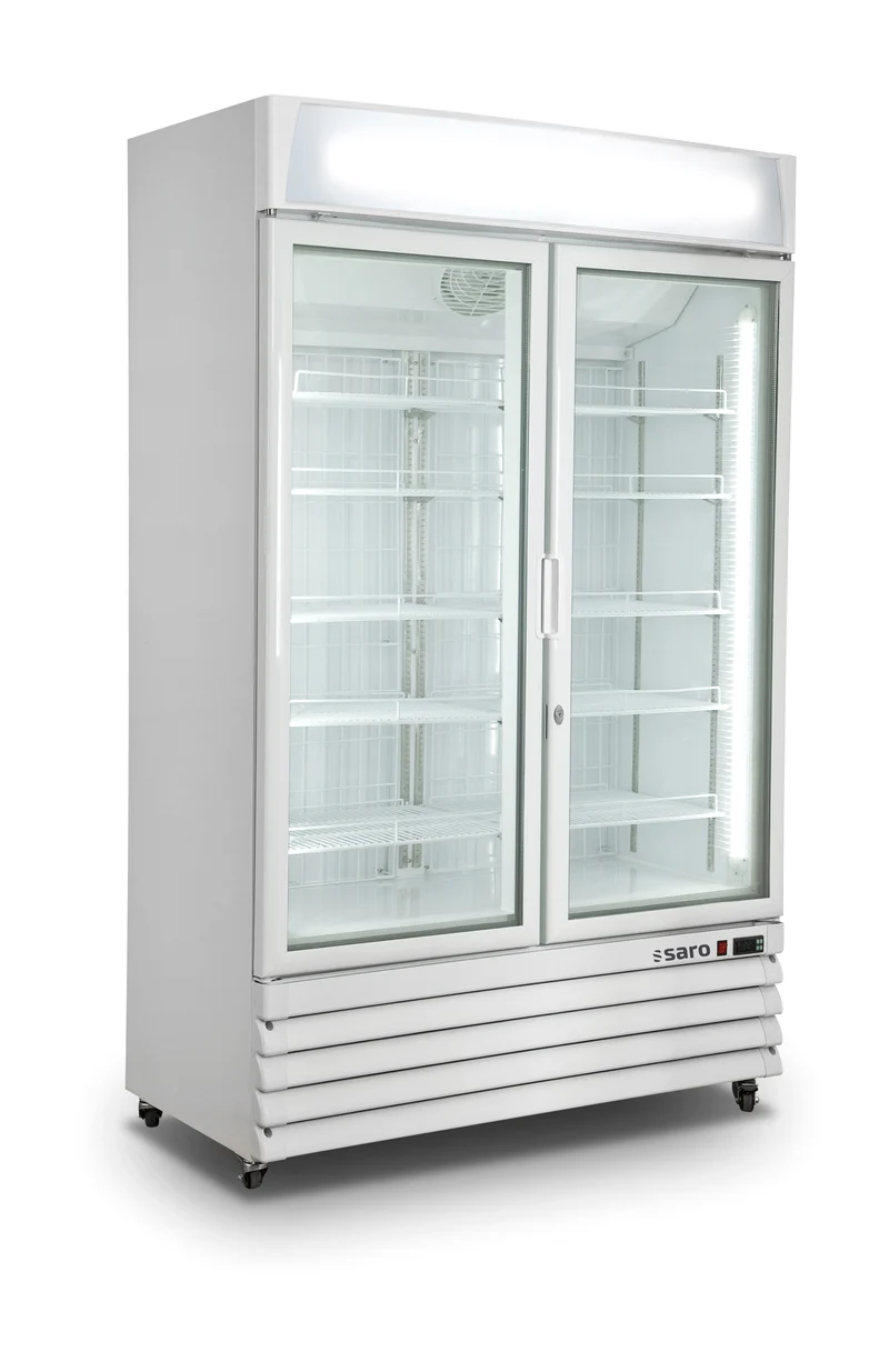 Saro Tiefkühlschrank mit 2 Glastüren, Modell D 800 - weiß